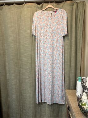 Vince Camuto Light Blue Floral Maxi Dress